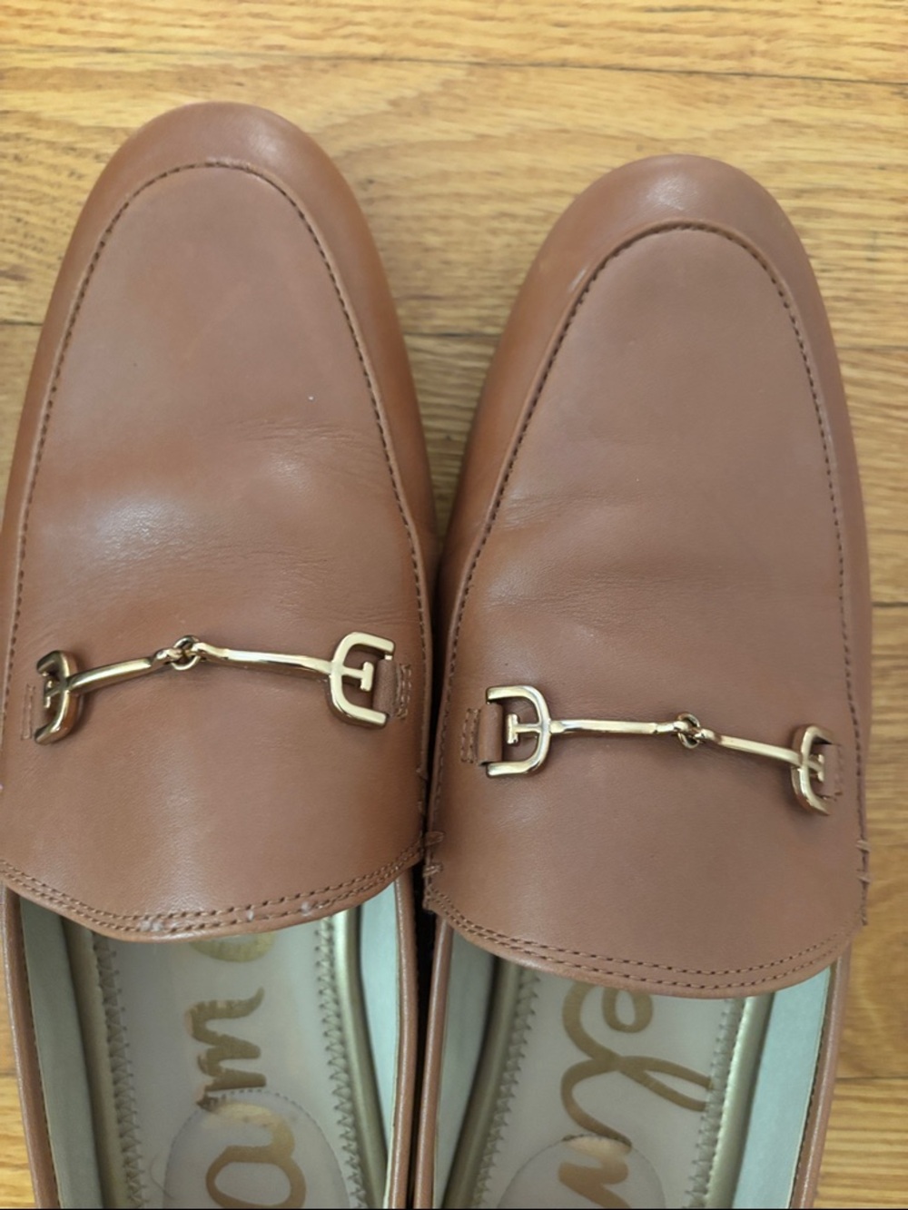 Sam Edelman Lorraine Tan Leather Horsebit Loafers - Picture 3 of 4